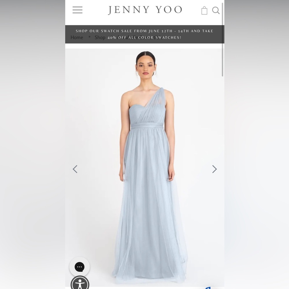 NWT Jenny Yoo Annabelle Convertible dress (Whisper Blue)